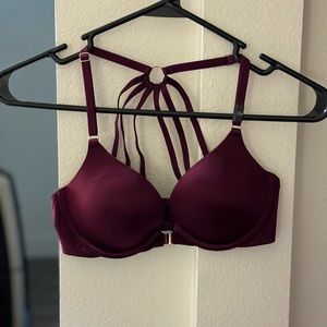 Victoria’s Secret Very Sexy push-up, front close strappy bra - 32B in plum